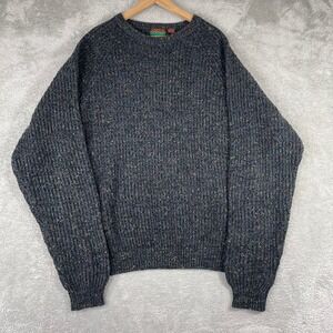 Vintage Oakton Limited Sweater Mens 2XL Tall Charcoal Gray Knit Grandpa Retro